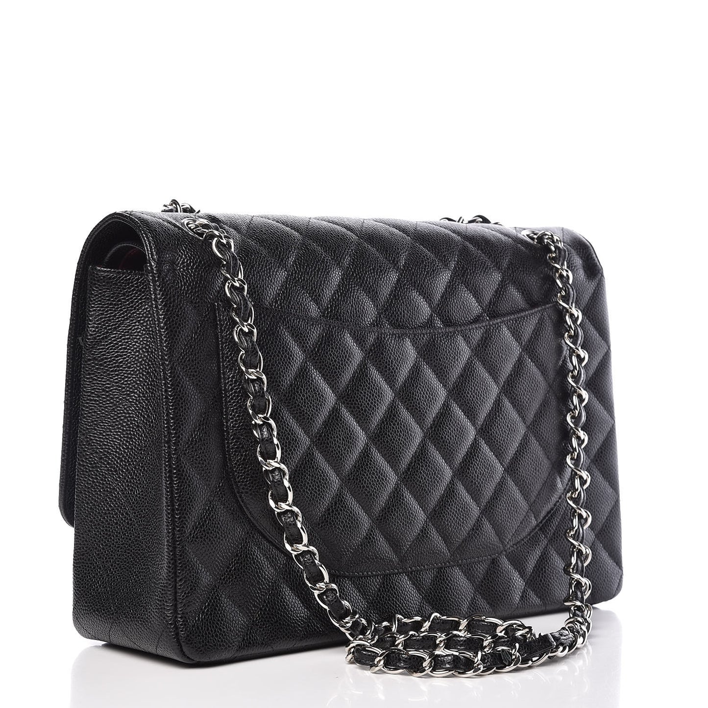 Caviar Quilted Maxi Double Flap Black