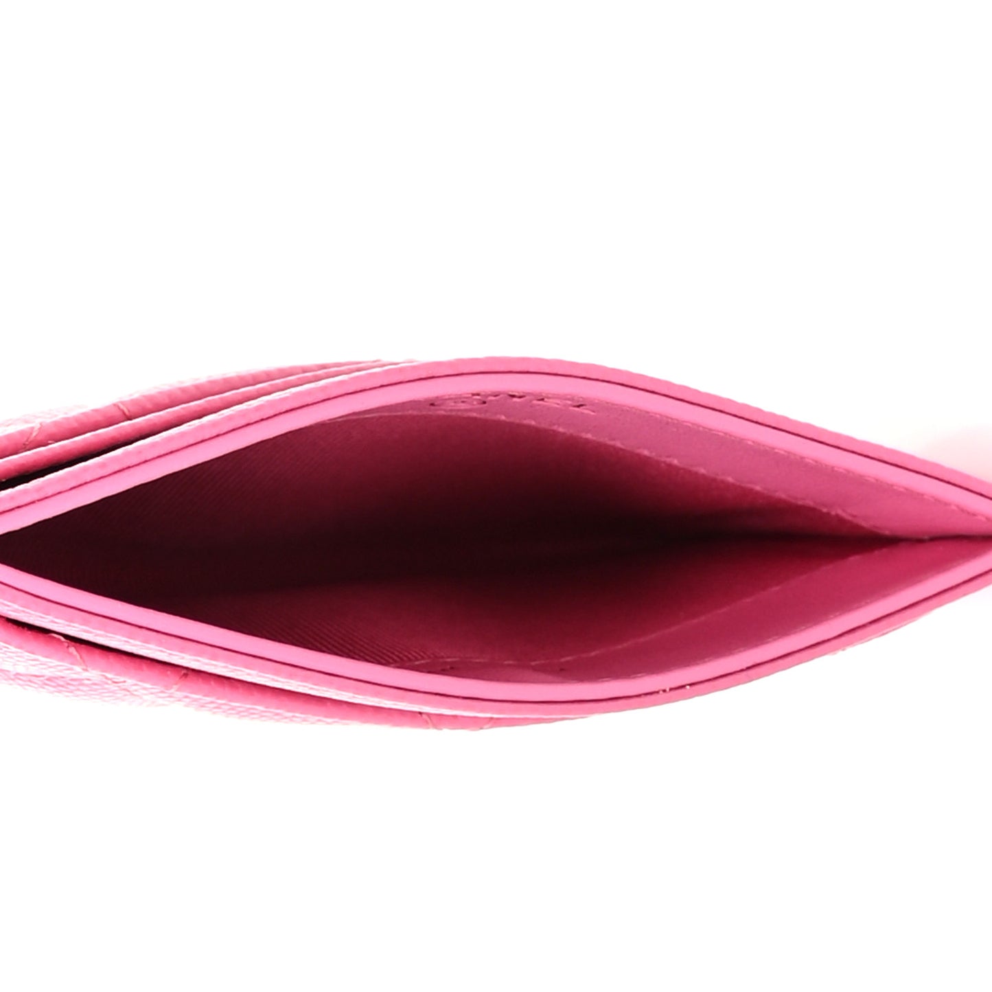 Caviar Quilted Card Holder Pink