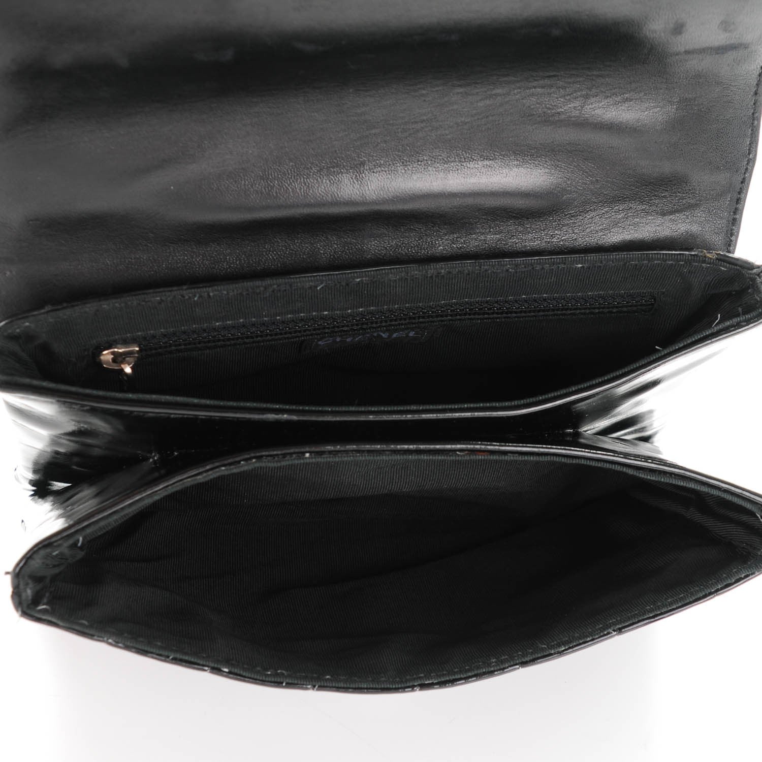 Chanel Patent Square Stitched Keyboard Flap Clutch Black 5 of 9