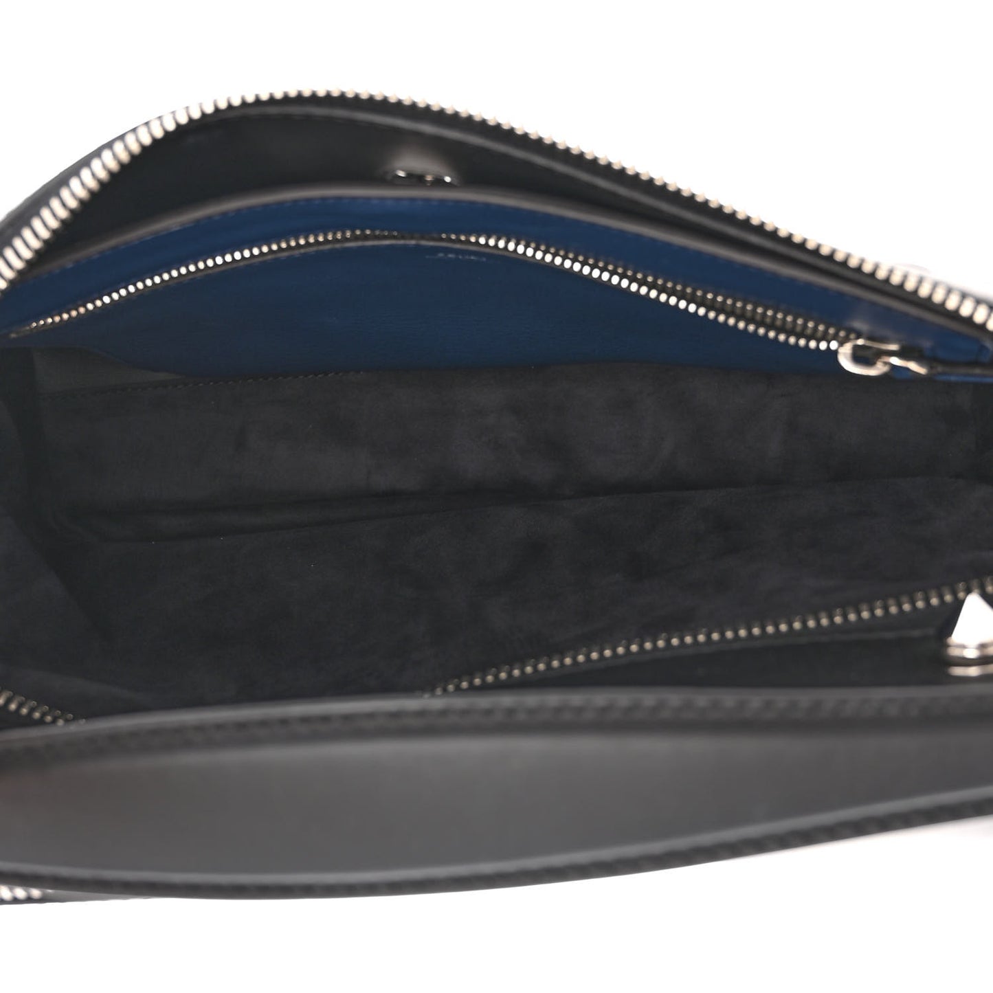 Vitello Baltico Dolce Shiny Nappa Lace Up DotCom Satchel Black Blue