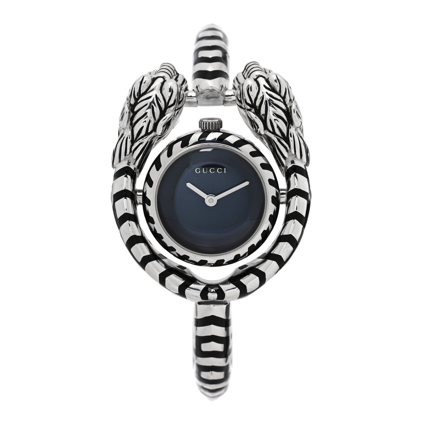 Sterling Silver Black Mother of Pearl 23mm Dionysus Quartz Watch