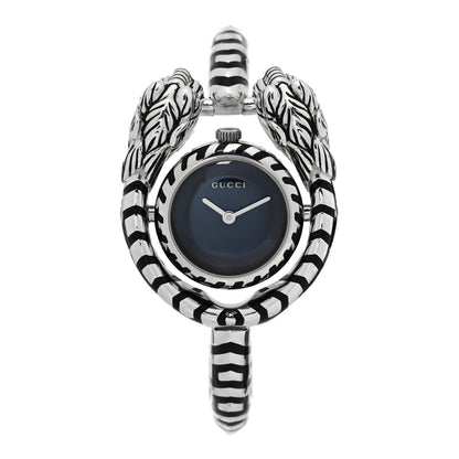 Gucci Sterling Silver Black Mother of Pearl 23mm Dionysus Quartz Watch 1 of 5
