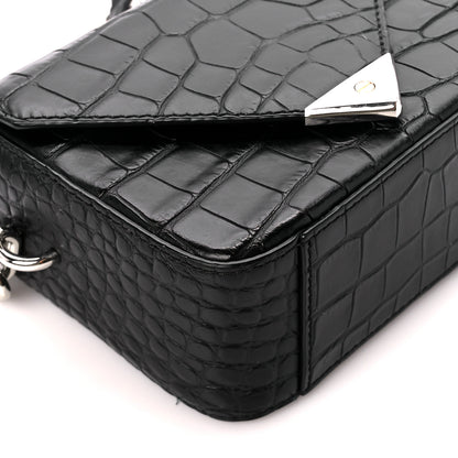 Alexander Wang Crocodile Calfskin Embossed Mini Prisma Envelope Shoulder Black 10 of 11