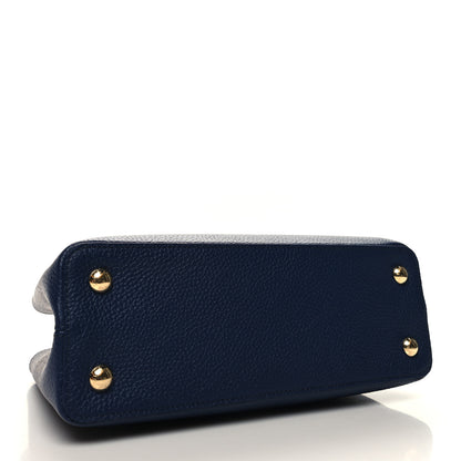 Louis Vuitton Taurillon Blossom Chain Capucines MM French Blue 4 of 10