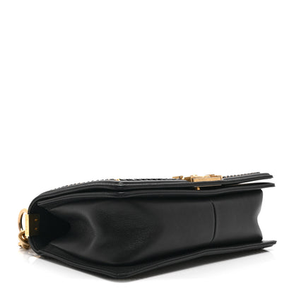 Chanel Lambskin Quilted Medium Top Handle Boy Flap Black 4 of 10
