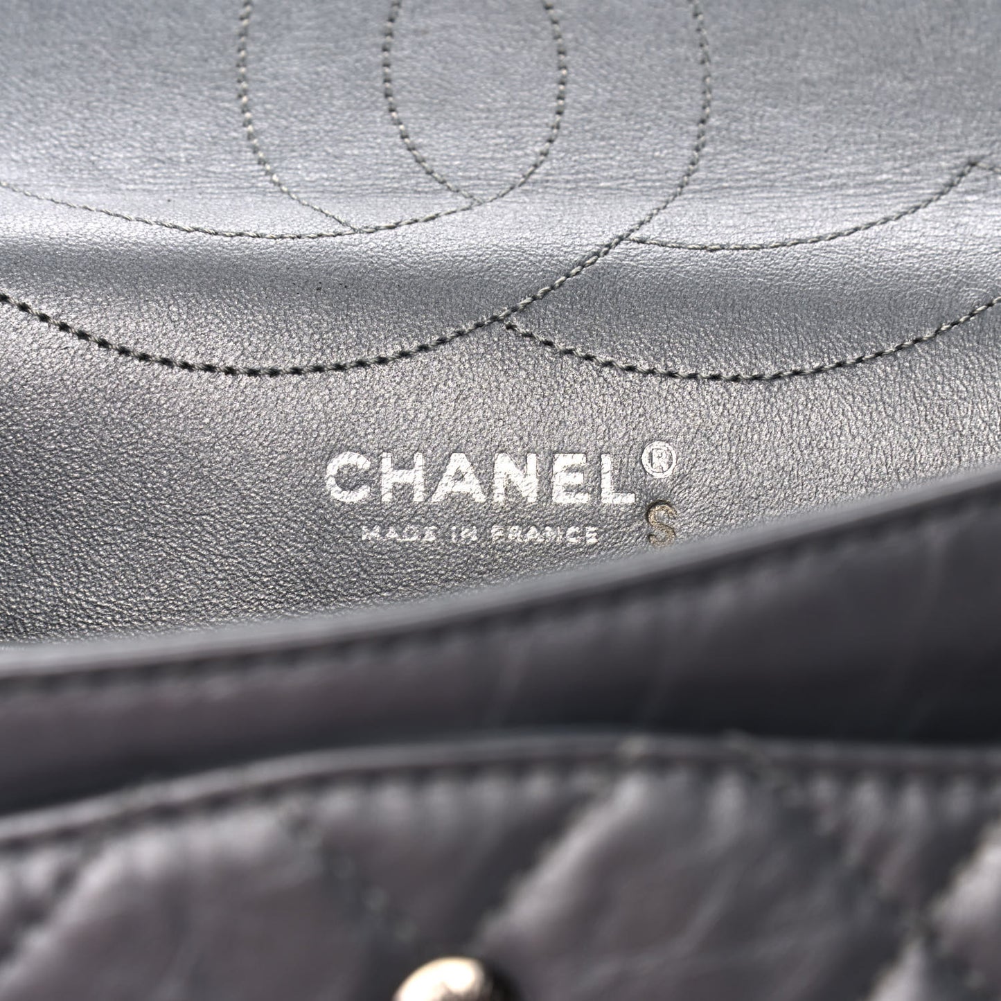 Metallic Aged Calfskin Quilted 2.55 Reissue 227 Flap Silver
