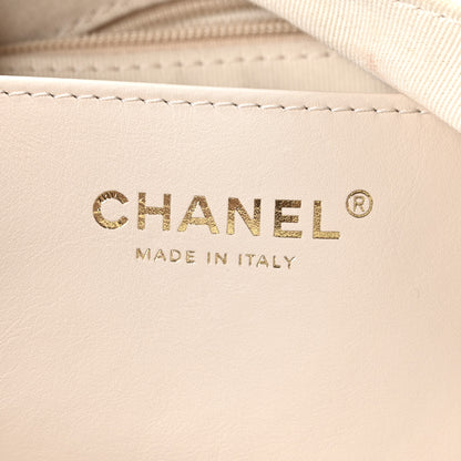 Chanel Shiny Lambskin Quilted Trendy Pockets Hobo White 6 of 10