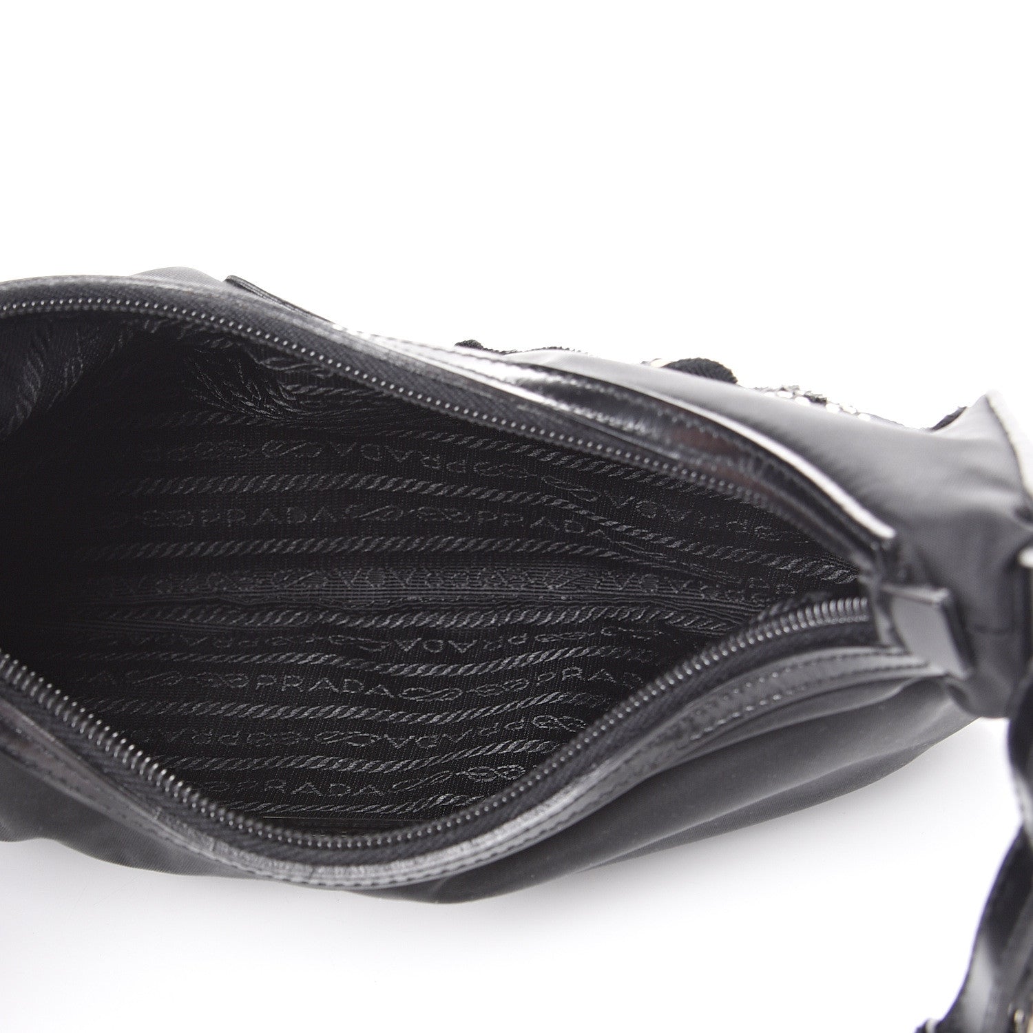 Prada Tessuto Nylon Vela Raso Bear Hobo Black 4 of 10