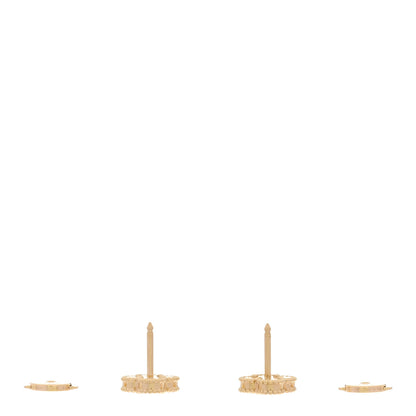 Van Cleef & Arpels 18K Yellow Gold Black Onyx Sweet Alhambra Earrings 3 of 5