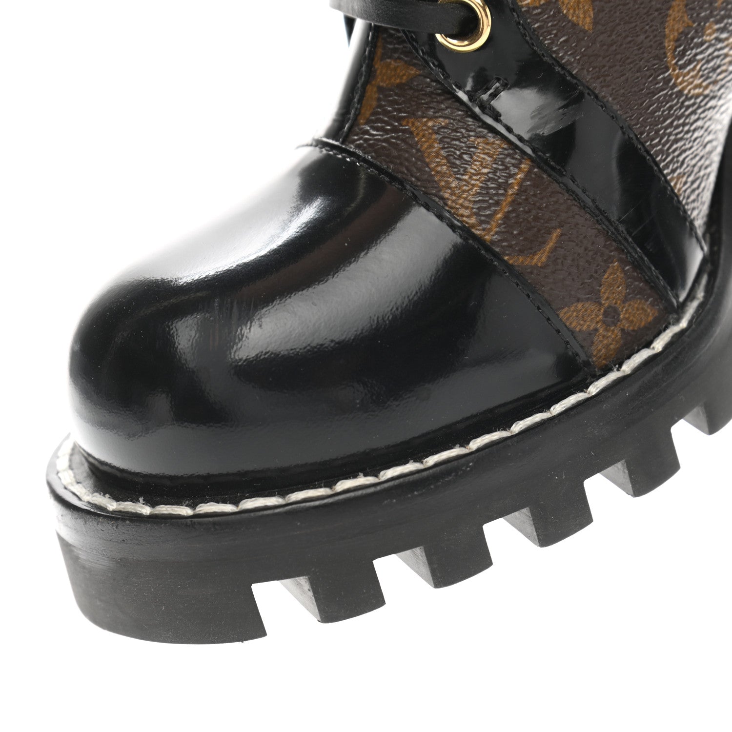 Louis Vuitton Patent Calfskin Monogram Star Trail Ankle Boots 38.5 Black 12 of 16