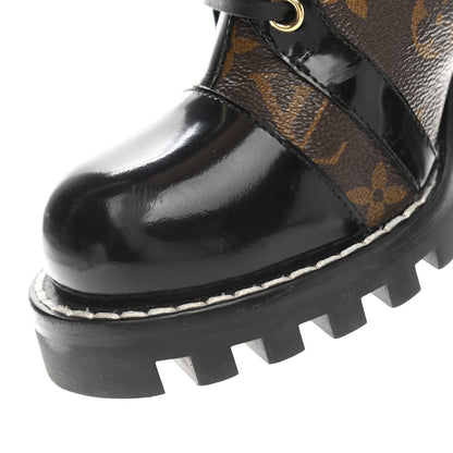 Louis Vuitton Patent Calfskin Monogram Star Trail Ankle Boots 38.5 Black 12 of 16