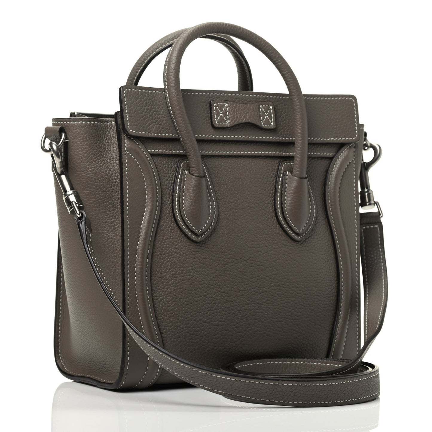 Drummed Calfskin Nano Luggage Souris