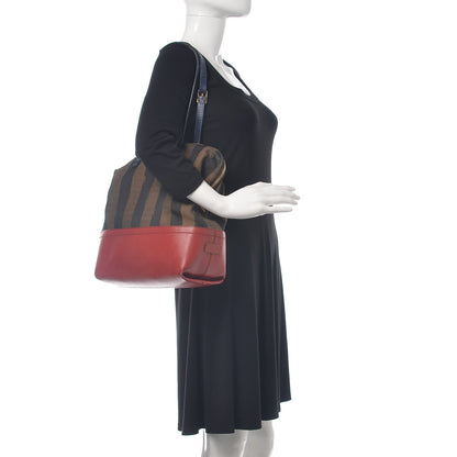 Fendi Pequin Cuoio Vegetale 2Bag Tobacco Rosso Blue Mirto Miele 2 of 19