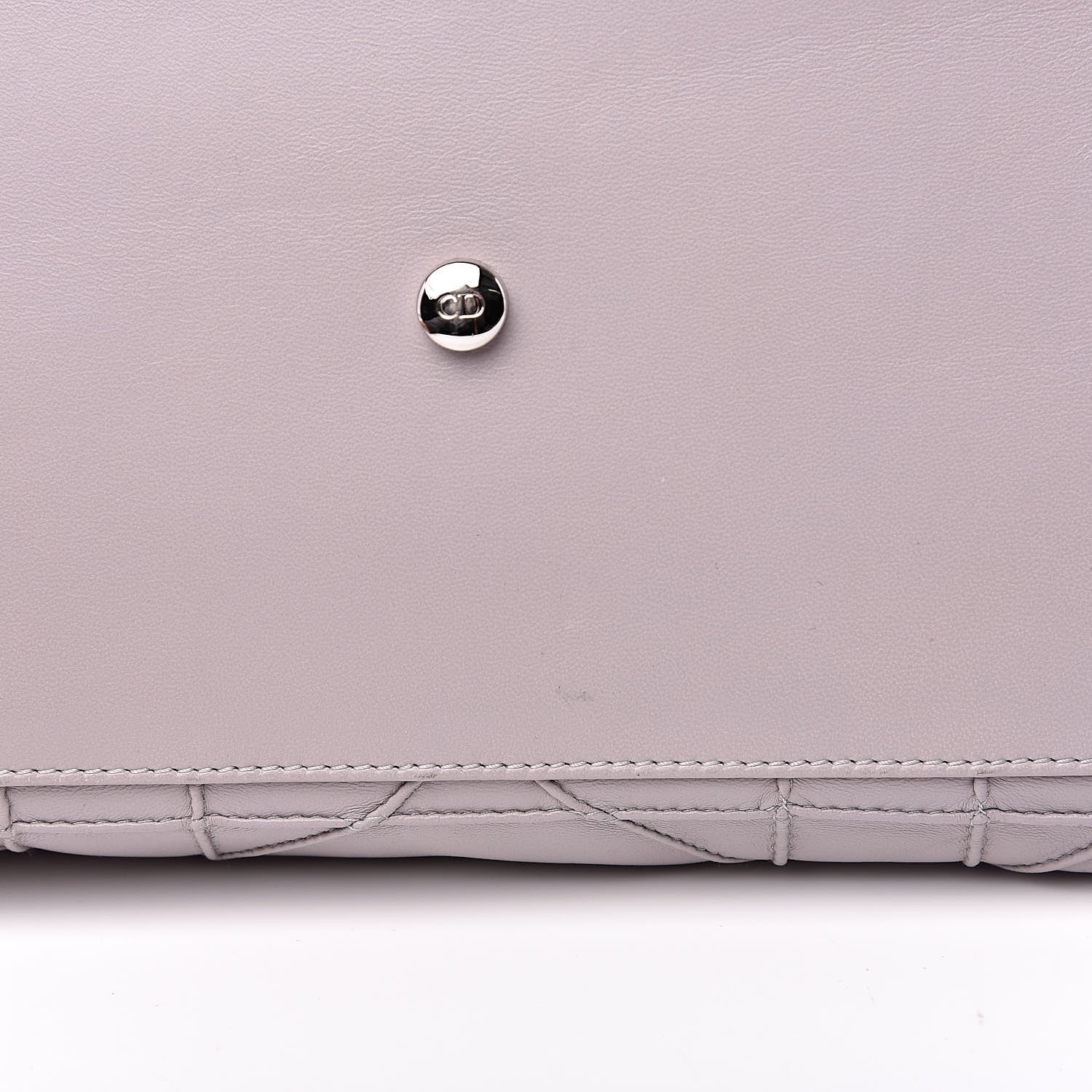 Christian Dior Lambskin Cannage Medium Granville Tote Grey 11 of 15