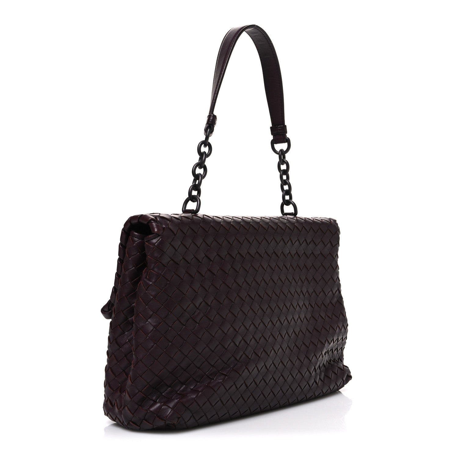 Bottega Veneta Nappa Intrecciato Large Olimpia Bag Burgundy 4 of 12