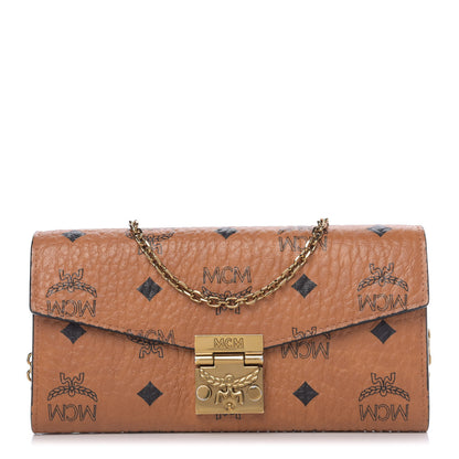 MCM Visetos Large Patricia Wallet On Chain Cognac 1 of 11