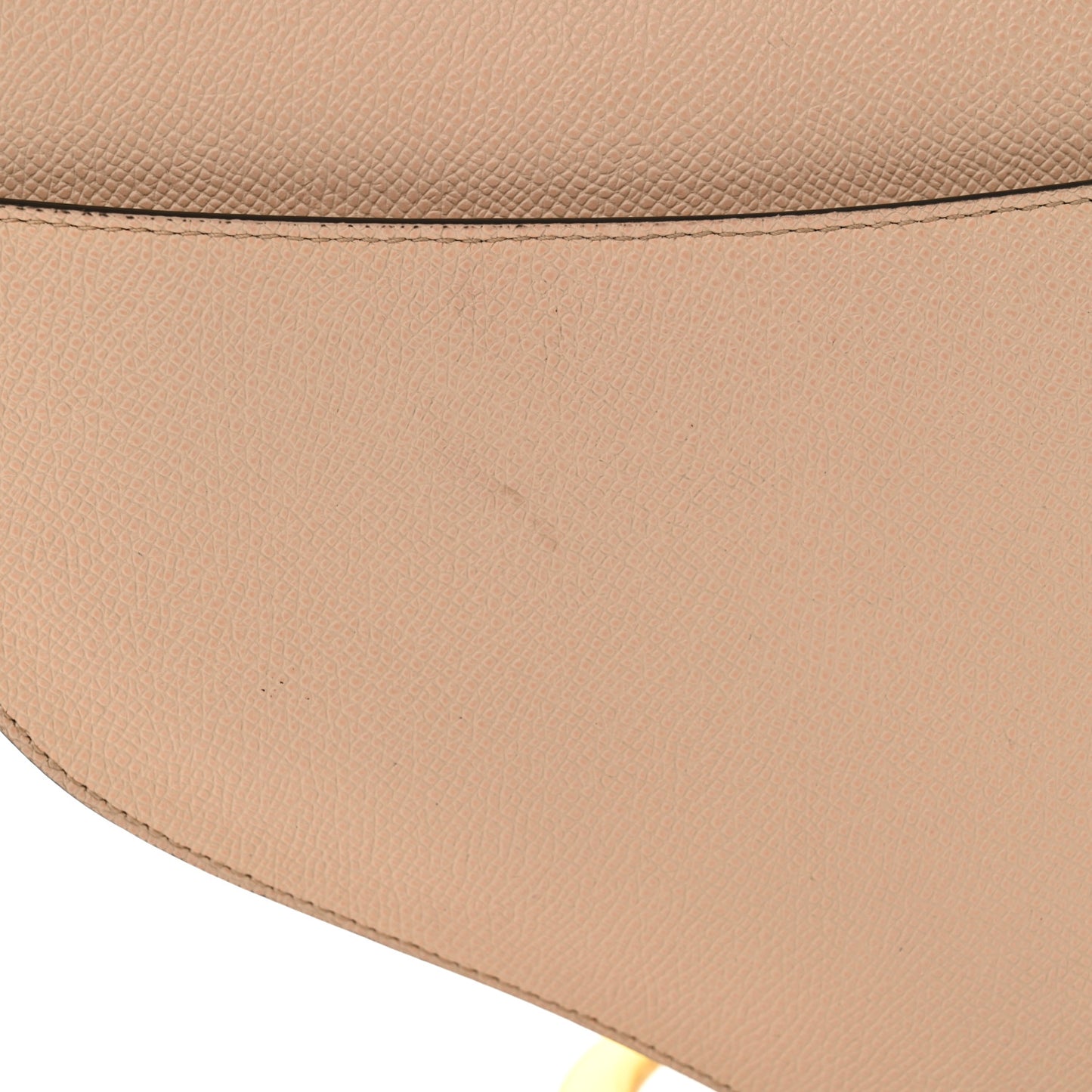 Grained Calfskin Saddle Bag With Strap Warm Taupe