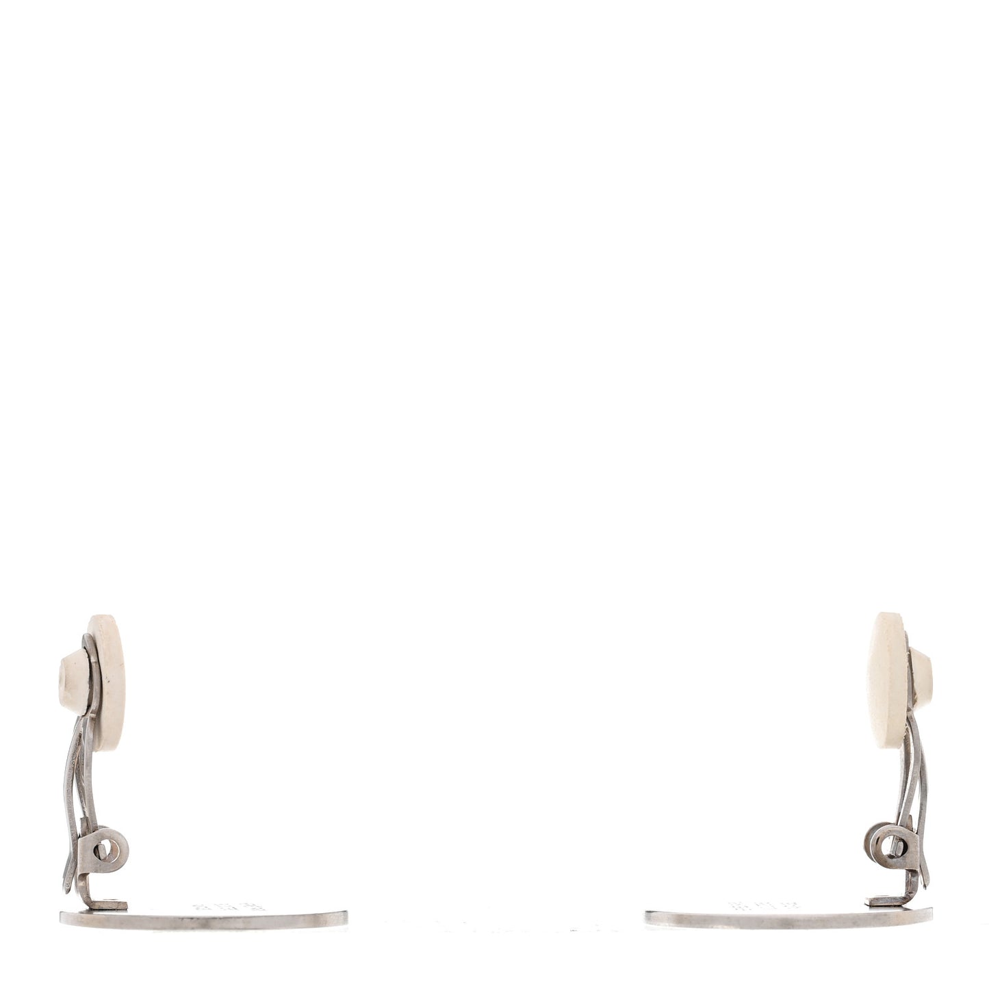 Palladium Clou De Selle Clip On Earrings