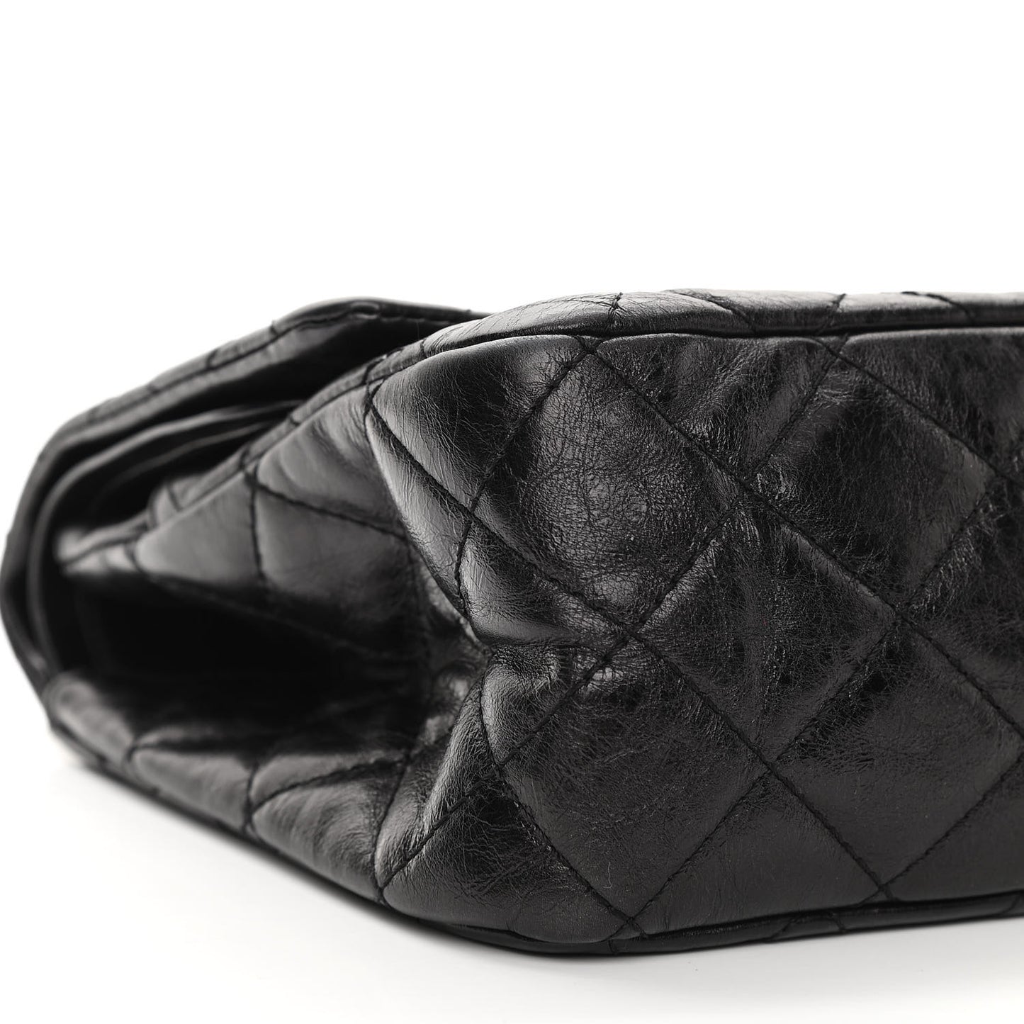 Aged Calfskin Quilted 2.55 Reissue 227 Flap Black