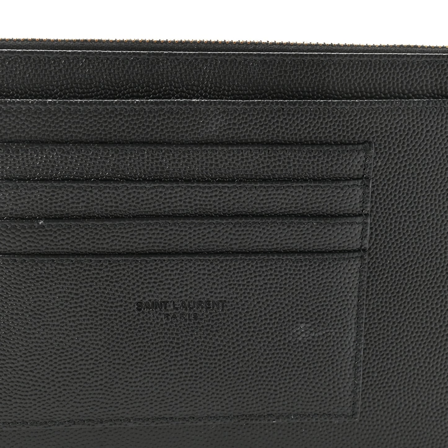 Grain De Poudre Chevron Monogram Large Bill Pouch Black