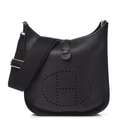 Hermes Taurillon Clemence Evelyne III PM Black 1 of 10