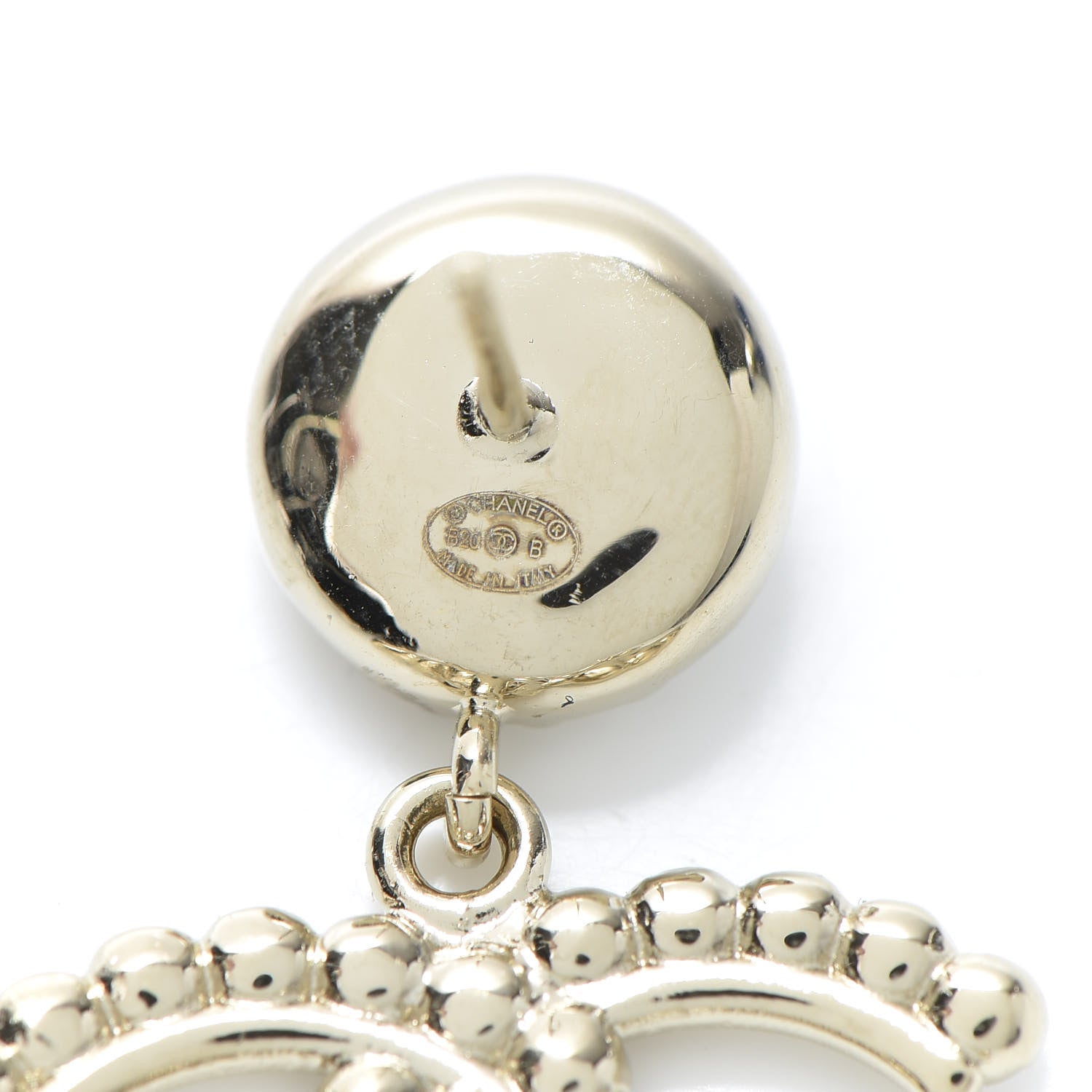 Chanel Crystal Pearl Bow-tiful CC Drop Earrings Gold 4 of 5