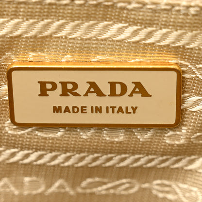 Prada Tessuto Nylon Saffiano Tote Beige 7 of 11