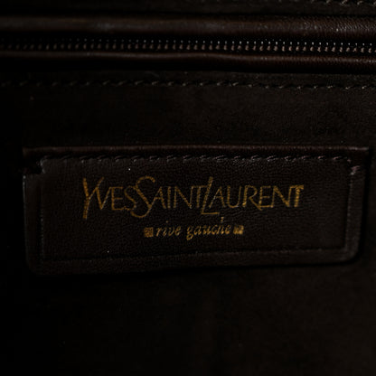 Saint Laurent Snakeskin Buffalo Horn Mombasa Hobo Brown 6 of 13