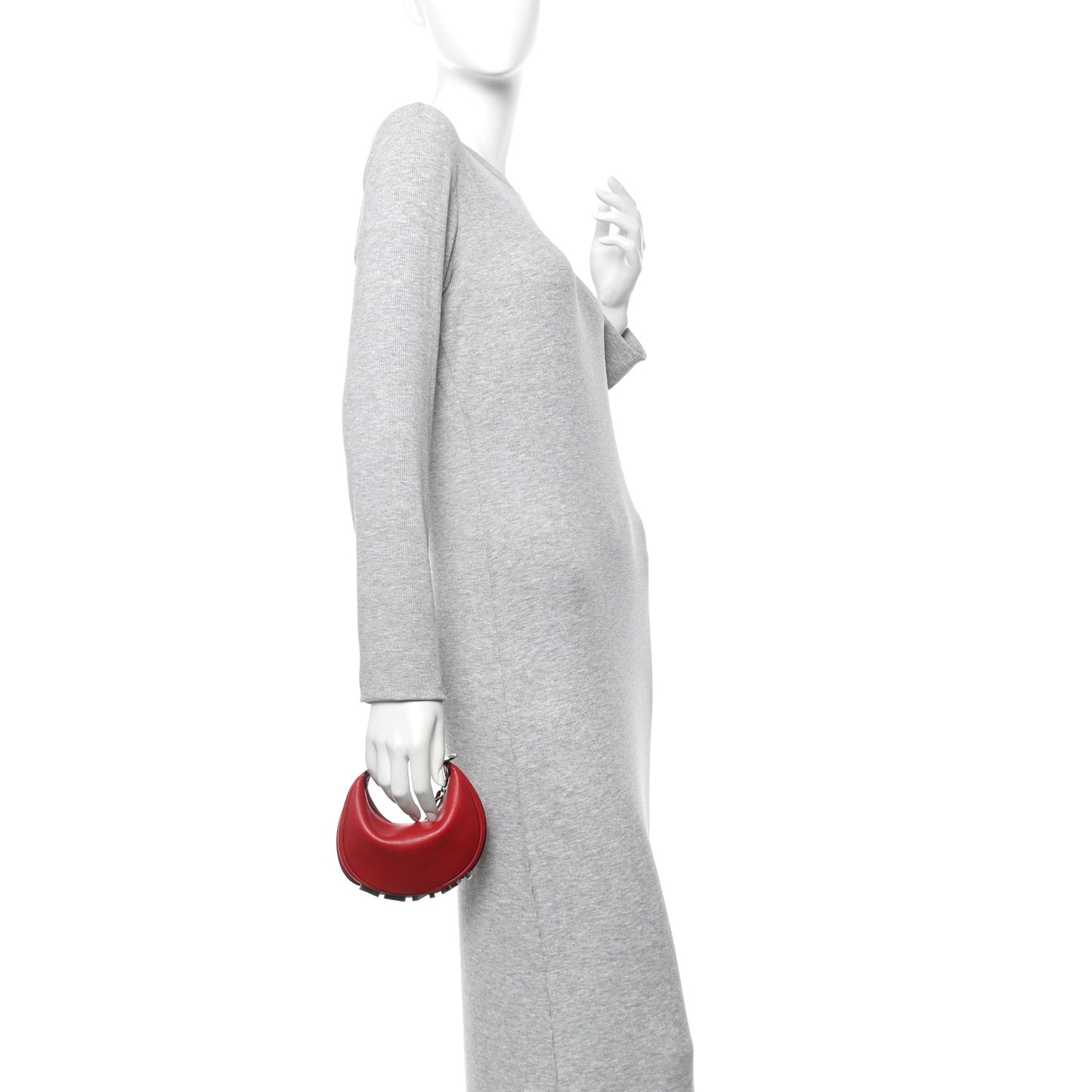 Vitello Grace New Matte Nano Fendigraphy Hobo Charm Scarlet