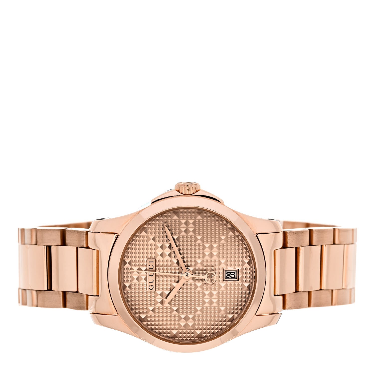 Gucci Stainless Steel 27mm G-Timeless Diamante Quartz Watch Rose 2 of 5