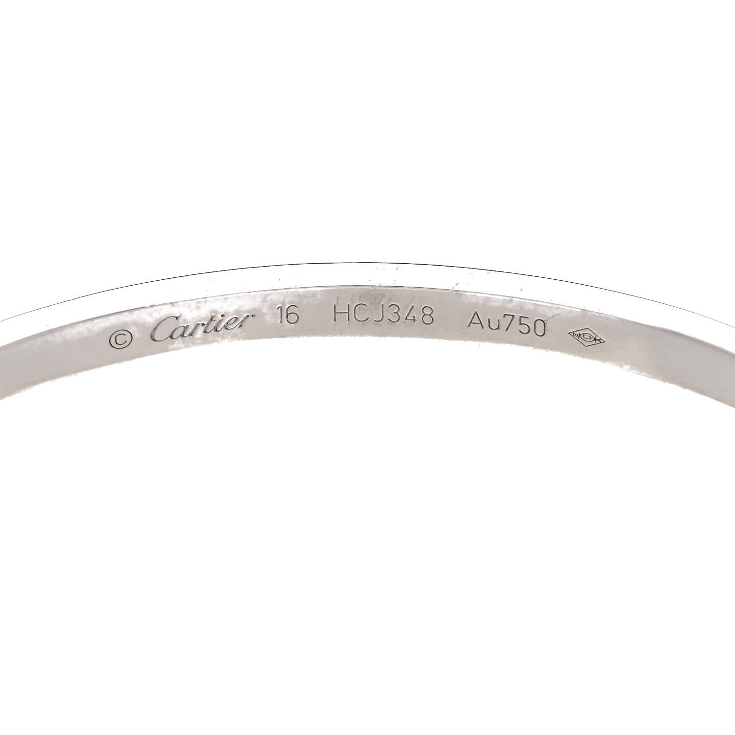 Cartier 18K White Gold 10 Diamond Small LOVE Bracelet 16 5 of 6
