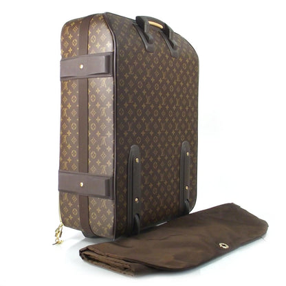 Louis Vuitton Monogram Pegase 70 Rolling Suitcase Luggage w Garment Bag 2 of 9
