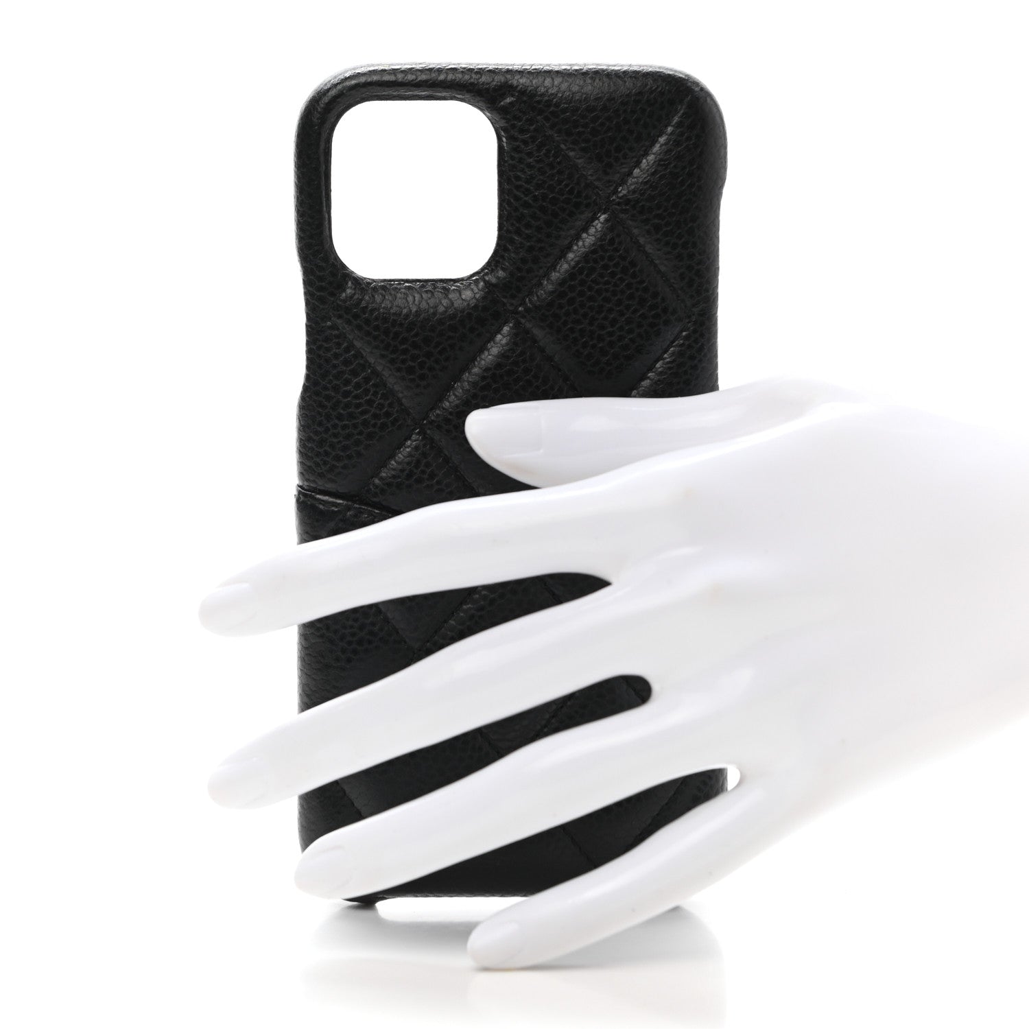 Chanel Grained Lambskin Quilted iPhone XI Pro Coco Tech Case Black 2 of 6