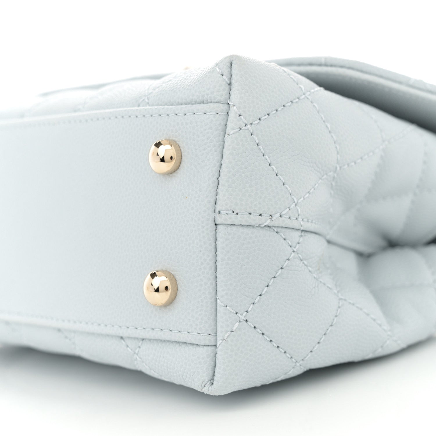 Chanel Caviar Quilted Mini Coco Handle Flap Light Blue 10 of 11
