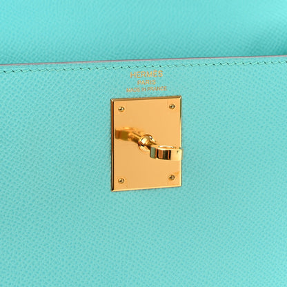Hermes Epsom Kelly Sellier 28 Bleu Atoll 6 of 10