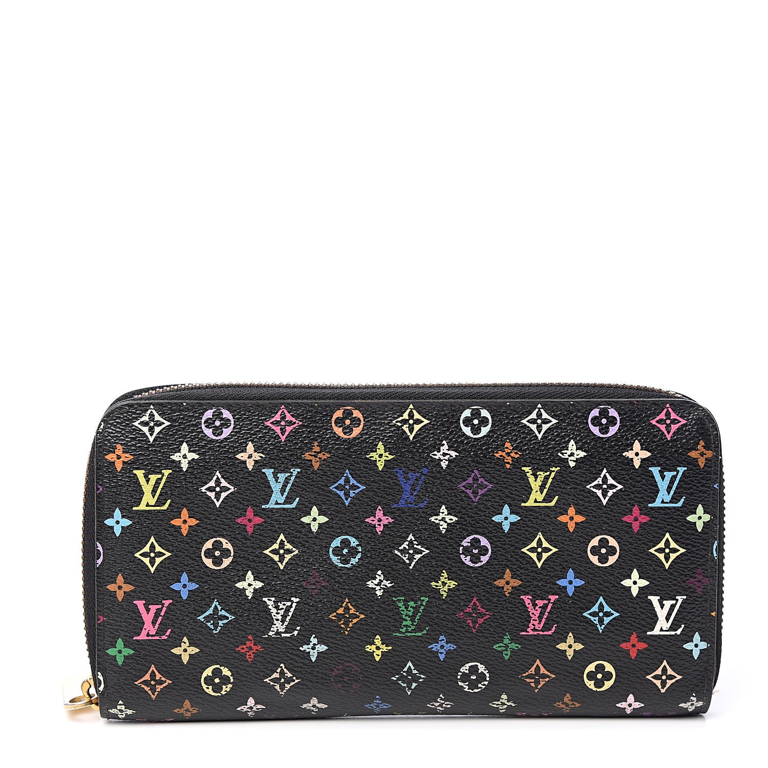 Louis Vuitton Monogram Multicolor Zippy Wallet Black Grenade 1 of 9
