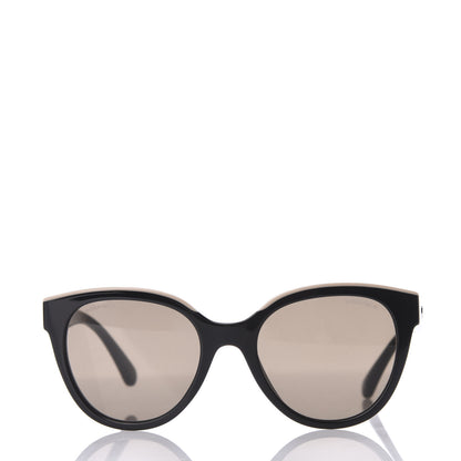 Chanel Acetate CC Butterfly Sunglasses 5414 Black Beige 2 of 8