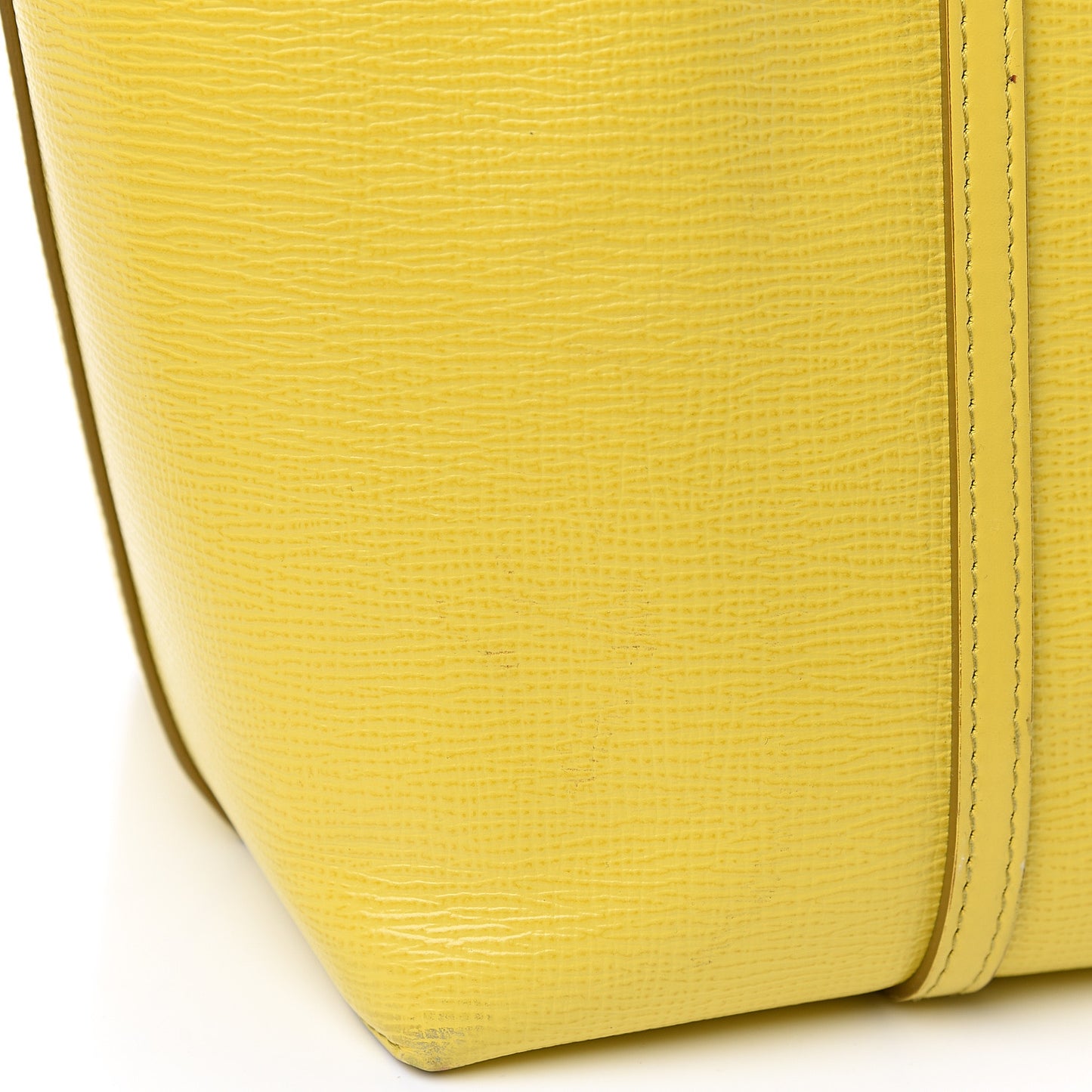 Textured Calfskin Escape Tote Yellow