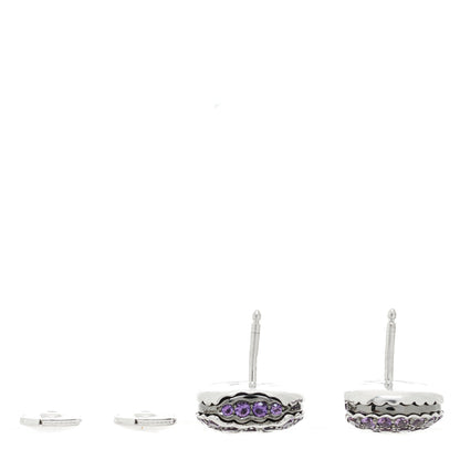 Boucheron 18K White Gold Amethyst Tentacion Macaron Earrings 3 of 4