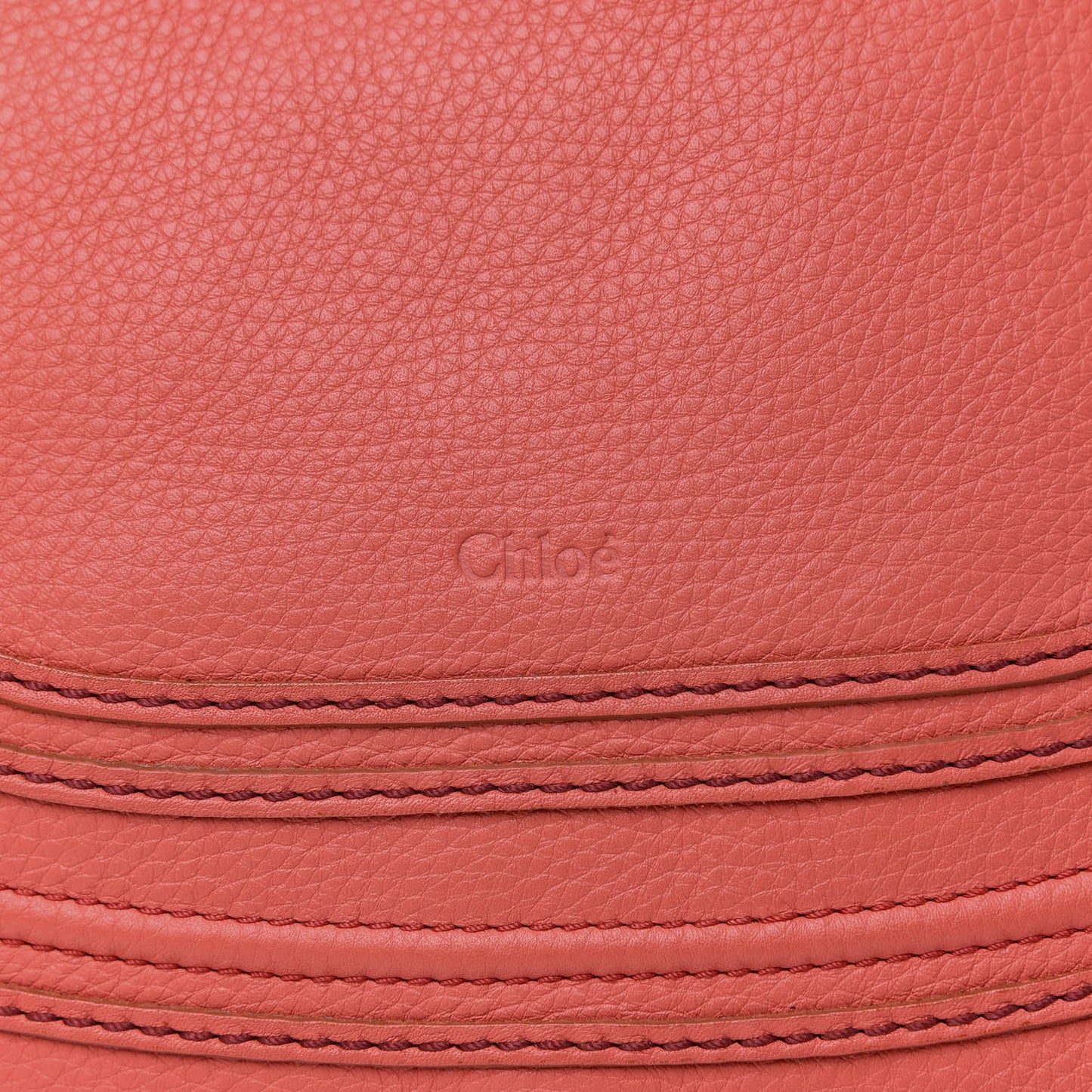Calfskin Medium Marcie Satchel Coral Pop