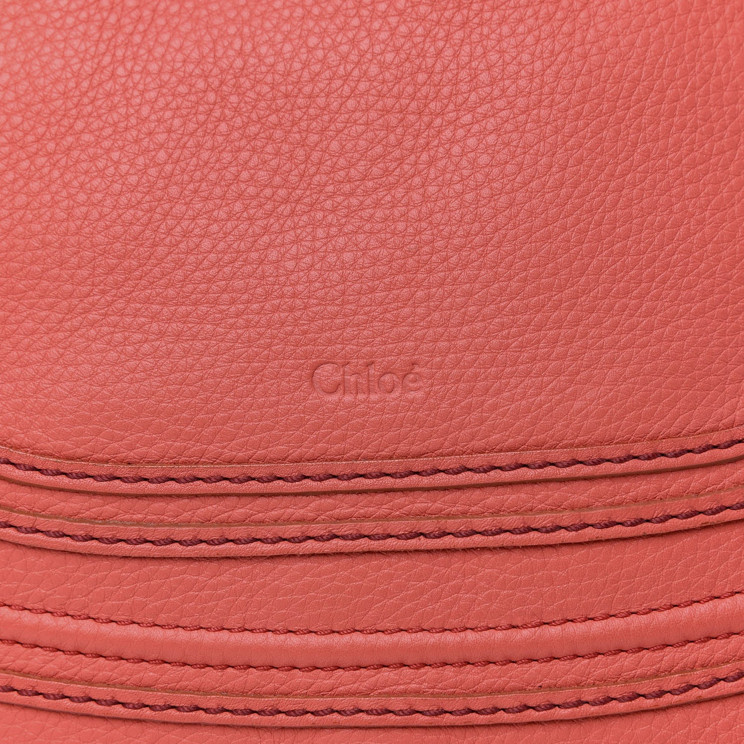 Chloe Calfskin Medium Marcie Satchel Coral Pop 9 of 9