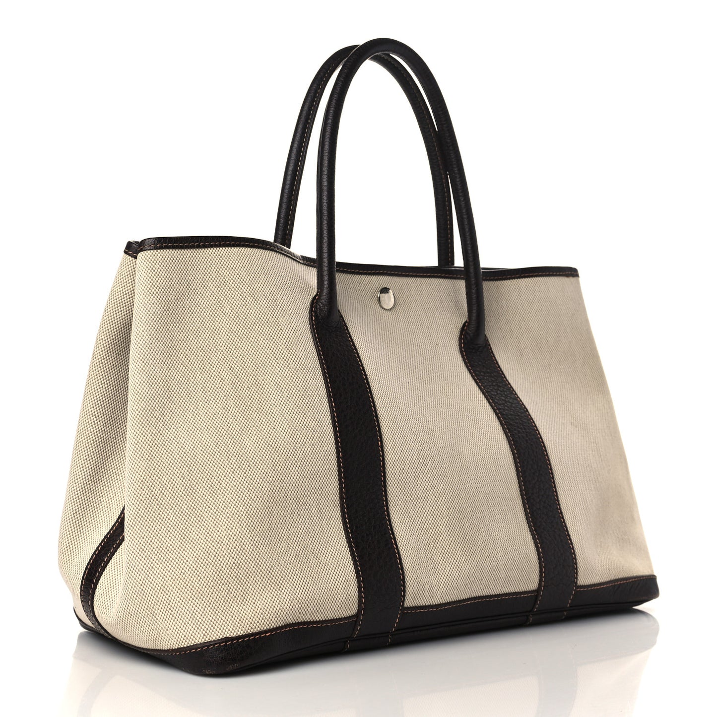 Buffle Skipper Toile Garden Party 36 MM Tote Marron Fonce