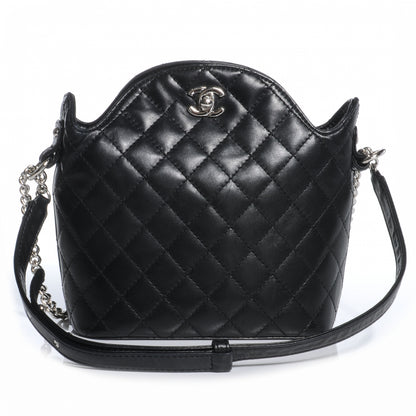Chanel Lambskin Quilted Bucket Shoulder Bag Black 1 of 7