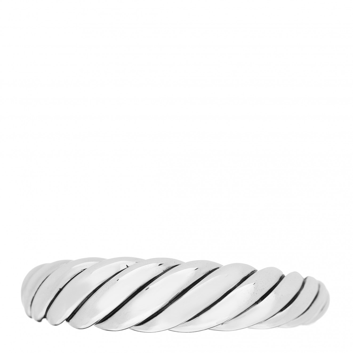 David Yurman Sterling Silver 17mm Pure Form Cable Bracelet 1 of 4