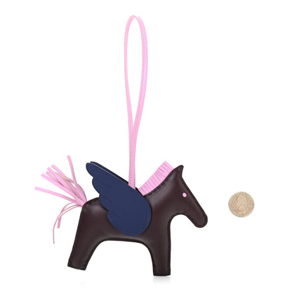Hermes Milo Lambskin Grigri Rodeo Pegase Horse Bag Charm MM Rouge Sellier Mauve Sylvestre Bleu Saphir 2 of 4