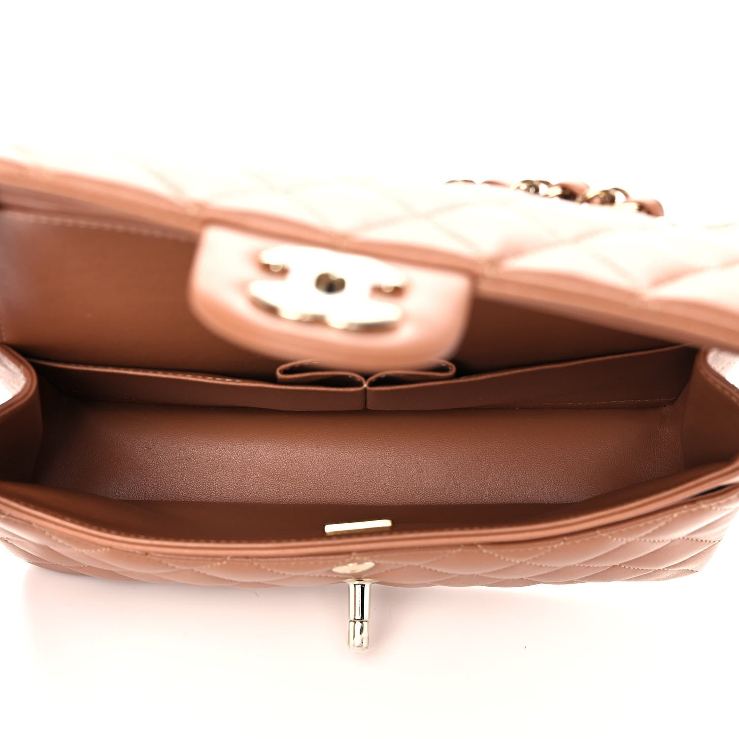 Chanel Lambskin Quilted Small Double Flap Brown 5 of 12