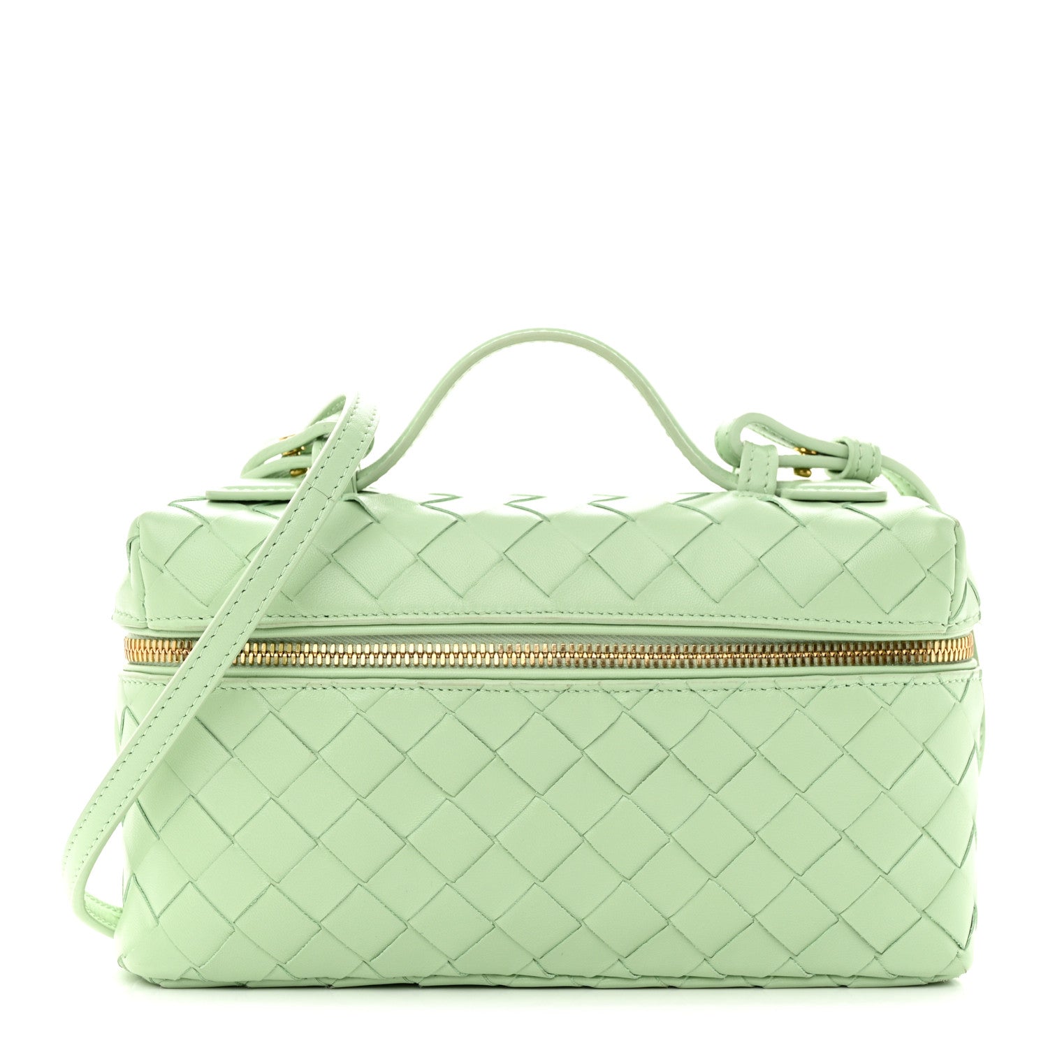 Bottega Veneta Calfskin Intrecciato Bang Bang Vanity Case Fresh Mint 1 of 9
