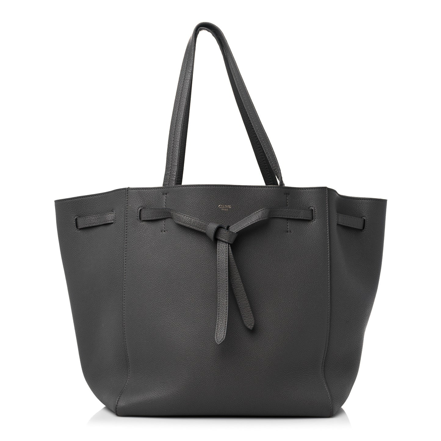Soft Grained Calfskin Small Belt Cabas Phantom Grey