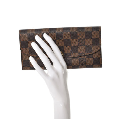 Louis Vuitton Damier Ebene Emilie Wallet 2 of 9