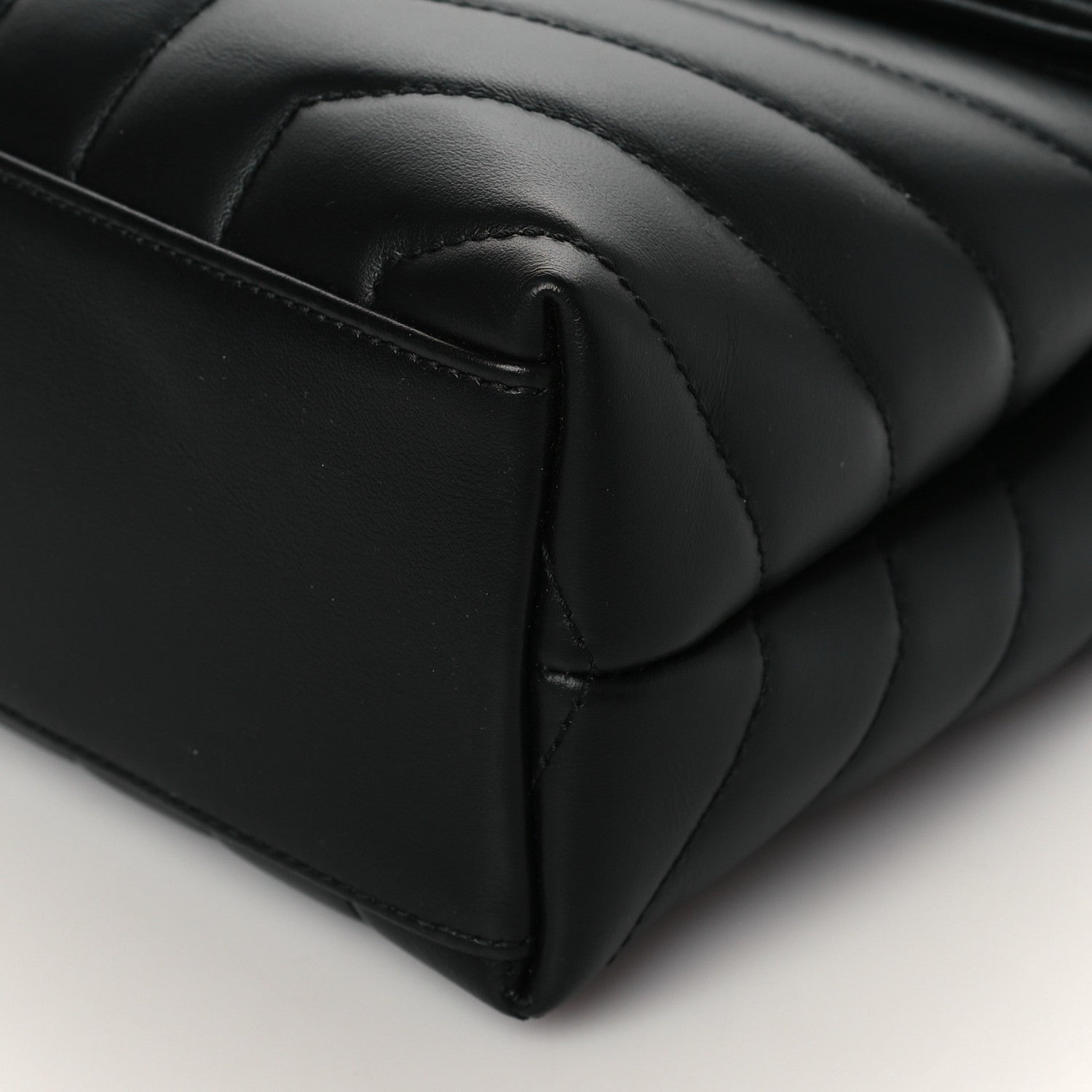 Saint Laurent Calfskin Y Quilted Monogram Small Loulou Chain Satchel Black 8 of 8